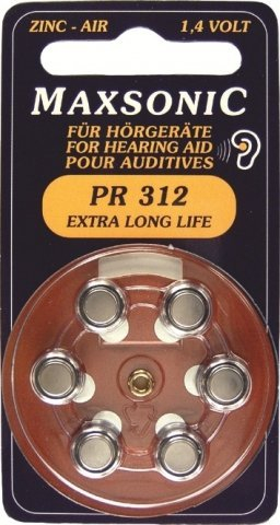 60 Hörgerätebatterien Maxsonic 312