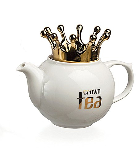 Teekanne klein, Crown Tea, aus Feinporzellan von ANDREA FONTEBASSO