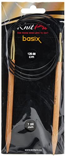 KnitPro K35354 Rundstricknadel, Birkenholz, Braun, 7mm x 120cm