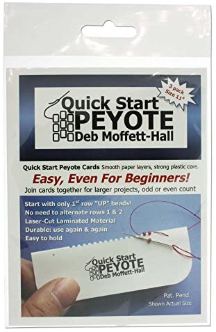 Quick Start Peyote Cards, Size 11 Seed Beads, Pack of 3 Cards
