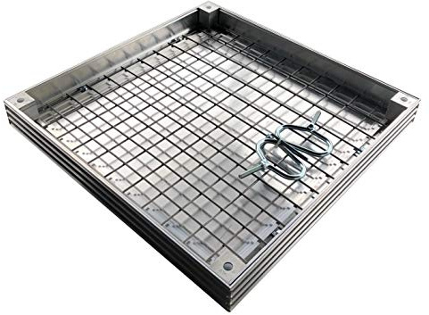 Begehbare Schachtabdeckung 90 x 90 cm, lichte Weite 80 x 80 cm