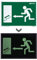 WOLFPACK LINEA PROFESIONAL - Cartel / Señal Fluorescente Salida Escalera Izquierda Abajo 21x30 cm.