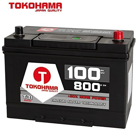 Tokohama Asia Japan Autobatterie 12V 100AH 800A/EN + Plus Pol Rechts 60032