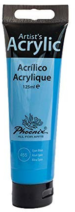 Tubo de pintura acrílica Bellas Artes 125 ml azul cian