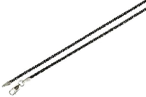 Criss-Cross-Kette aus 925 Sterling Silber geschwärzt diamantiert außergewöhnliches Geflecht SILBERMOOS Qualitätskette aus Italien 42 45 50 60 70 80 90 cm, Länge:70 cm
