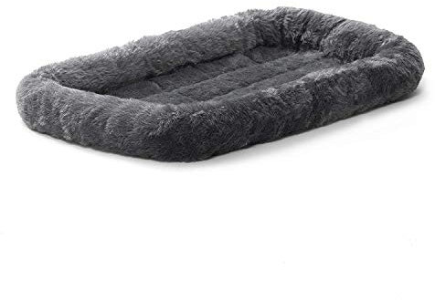 MidWest Homes for Pets Modell 40222-GY Haustierkissen, Hundebett, 56 cm langes Hunde- oder Katzenbett mit bequemer Polsterung, ideal für kleine Hunderassen, grau