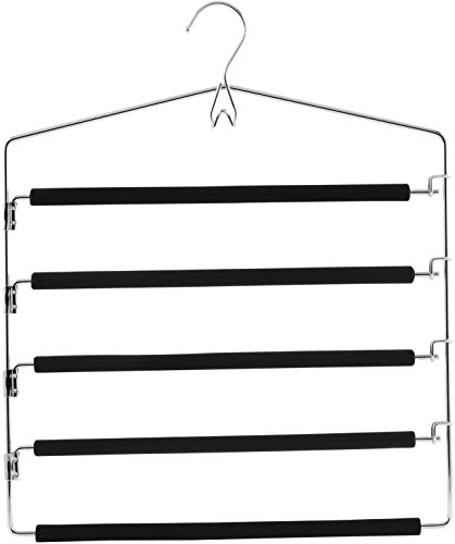 Zeller 17135 Mehrfach-Hosenbügel Metall/Eva, ca. 37 x 44,5 cm, Sonstige, 1 - Pack