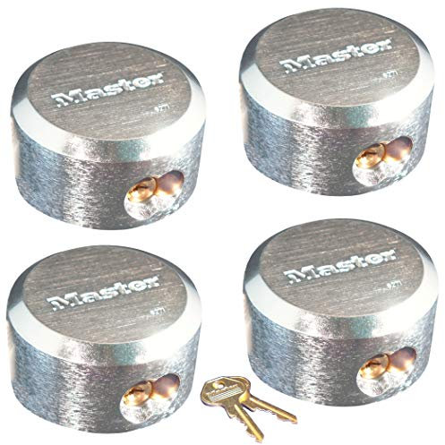 Master Lock Pro Series 6271NKA-4 - Lucchetto con manico nascosto, chiavi identiche con tecnologia BumpStop