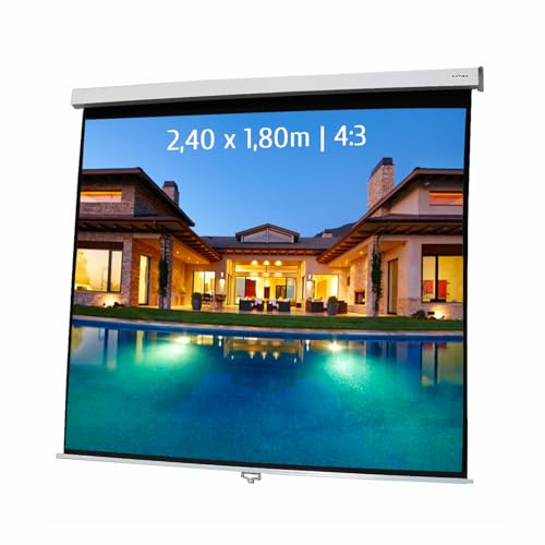 Ecran de Projection Manuel 2,40 x 1,80m - Format 4:3
