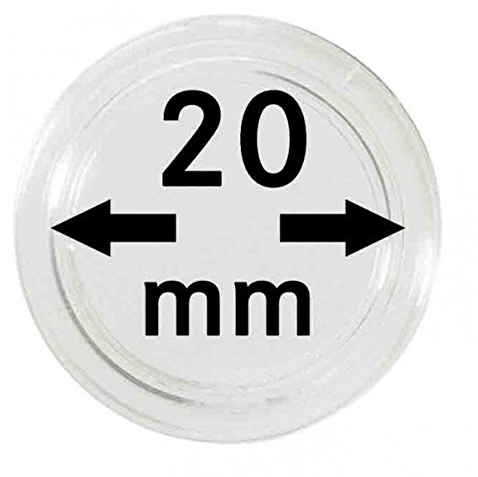 LINDNER Das Original Capsules Monnaies Ø intérieur 20 mm, Paquet de 100