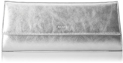 Picard Abendtasche Damen Silber Matt Auguri | Schultertasche aus Echtleder mit kurzem Trageriemen | Clutch Elegant, Modern, Hochwertig | kleine Handtasche
