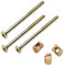 Merriway® BH01772 (10 Pcs) 60 mm x 6 mm (2.3/8 x 1/4 Inch) Allen Headed Furniture Bolt and Barrel Nut - Pack of 10 Pieces