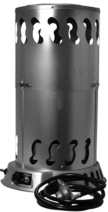 Mr. Heater MH200CVX 200,000 BTU 5,000 Square Feet Portable Outdoor Adjustable Propane Gas Convection Heater with Push Button Igniter and Regulator, Silver