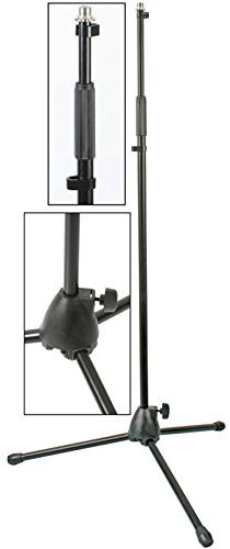Pulse Pro Straight Mic Stand with Cable Clips - Heavy Duty