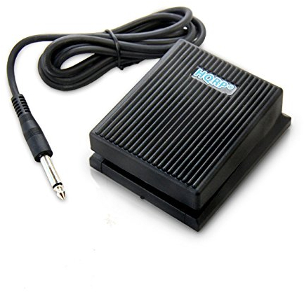 HQRP Foot Switch Sustain Pedal compatible with Alesis SR-16 / SR-18 / SR16 / SR18 Portable Classic Drum Machine Damper Pedal