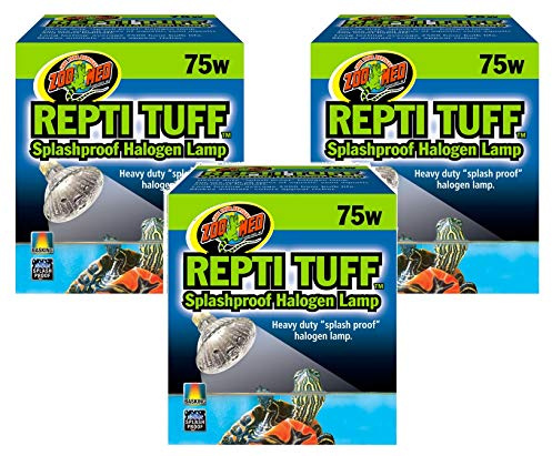 Zoo Med Repti Tuff Splashproof Halogen Lamps 75 Watts (3 Pack)
