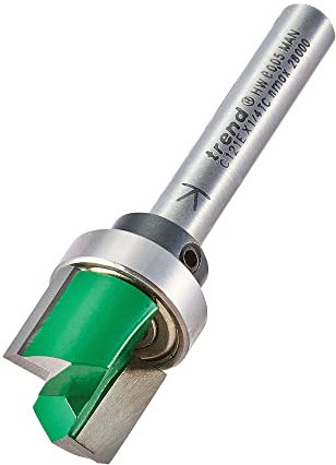 Trend CraftPro Guided Profiler Router Cutter Bit, 1/4 Inch Shank, 15.9mm Cut Diameter & 12.7mm Cut Length, Tungsten Carbide Tipped, C121EX1/4TC