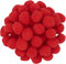 i-mondi® 50 pompons zum basteln rot in 25mm klein bastel zubehör pom pom bunt kugeln ponpons deko pompom plüsch