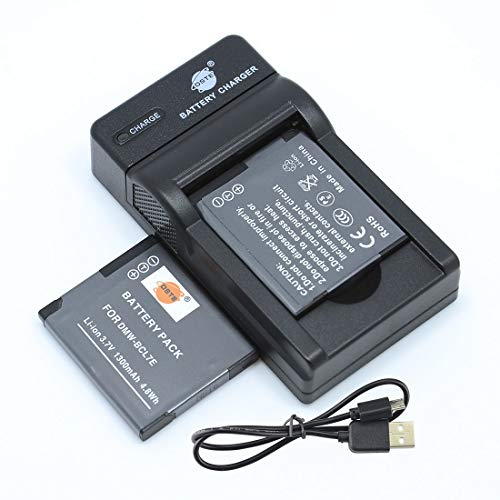 DSTE 2-Pack Li-ion Battery (DMW-BCL7E) & Micro USB Charger for Panasonic Lumix DMC-SZ3, DMC-SZ9, DMC-XS1, DMC-XS3, DMC-F5, DMC-FH10, DMC-FS50 (4.2V, 50g, 97B2-GBX)