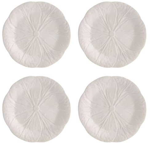 Bordallo Pinheiro Kohl-Design Steingut Dessertteller, 19 cm, 4 Stück