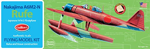 Guillow's Nakijima A6M2-N Rufe Model Kit Small | 16.5-in Wingspan, Die-Cut Parts, Tissue & Decals Entry-Level Flying or Static Display Kit for Ages 10+ Made in the USA