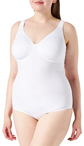 Sassa Damen Formender Body doppelt vorgeformt 00903, Einfarbig, Gr. 75D, Weiß (Weiß 00100)