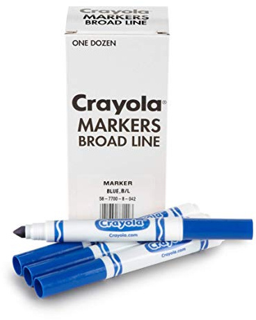 Crayola 12 Count Original Bulk Markers, Blue
