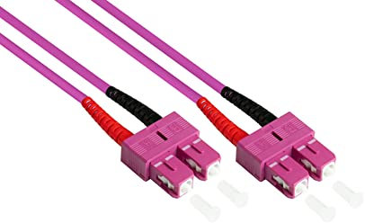 Good Connections® - Cavo patch in fibra ottica duplex OM4 (multimodale, 50/125) SC/SC, 3 m