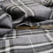 Redbrick Mill Fabrics Schottischer Schottenkaro-Möbelstoff, hochwertig, strapazierfähig, kariert, Chenille, Meterware, Hellgrau, 135 cm Breite (pro Meter)