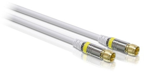Philips SWV3104W/10 - F-Type TV Cable - 5.0m