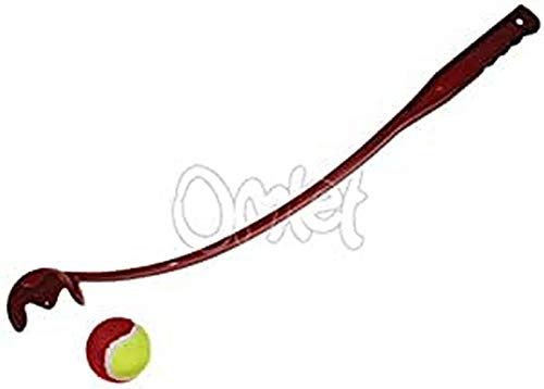 Rosewood Flingball Dog Ball Launcher with Tennis Ball – Durable Throw & Fetch Toy for Dogs, Interactive Outdoor Exercise & Training Aid, Assorted Colours (1pc)