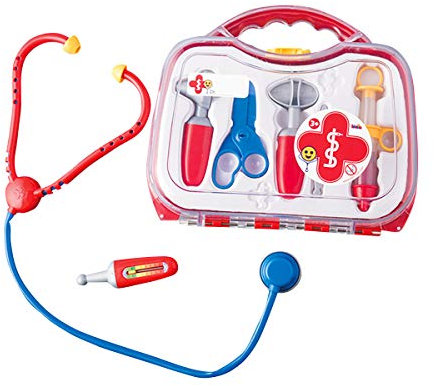 Theo Klein 4624 Doktorkoffer I Robuster Arztkoffer mit Stethoskop, Ohrenspiegel, Thermometer, Reflexhammer u.v.m. I Spielzeug für Kinder ab 3 Jahren