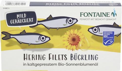 Heringsfilet Bückling in Bio-Sonnenblumenöl 3 x 190 g