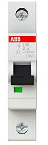 ABB System Pro M Compact Miniaturüberlastschalter Typ D, Pol 1-polig 32A 253V ac, Abschaltvermögen 6 kA System Pro M