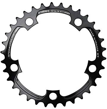Spécialités TA Zelito Inner Triple 74pcd 5 Arm Plato de Velocidad 8/9/10, Unisex Adulto, Negro, 28T
