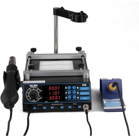 Mlink H6 Station de Soudage 3 en 1 Fer à Souder 50W Air Chaud 700W Préchauffeur SMD Affichage LED 200-480°C