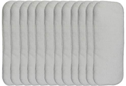 Happy Cherry Babywindeln Waschbare Wiederverwendbare Baby Windel Microfaser Stoffwindel Einlagen Set von 12 Baby-Tuch Weicher Stoff 3 Schickten - Weiß