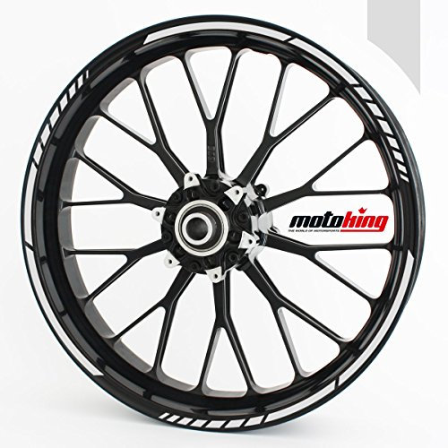 Felgenrandaufkleber GP im GP-Design passend für 13 Zoll Felgen für Motorrad, Auto & mehr - Hellgrau matt