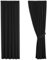 H.Versailtex Blackout Curtain, Opaque Curtain with Eyelets, 2 Pieces 245 cm x 130 cm (H x W), Set of 2, Fabric, black, 2 x H137 x B167(CM)