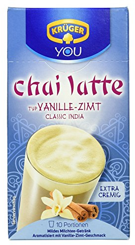 Krüger Chai Latte Vanille-Zimt Milchtee-Getränk , 2er Pack (2 x 250 g Packung)