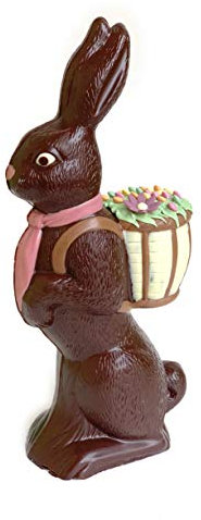 Krönner Nostalgie Osterhase aus feinster Edel-Zartbitterschokolade (37 cm und 580 g) – hochqualitativer Schoko Osterhase für frohe Ostern – Osterhasen aus Schokolade