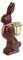 Krönner Nostalgie Osterhase aus feinster Edel-Zartbitterschokolade (37 cm und 580 g) – hochqualitativer Schoko Osterhase für frohe Ostern – Osterhasen aus Schokolade