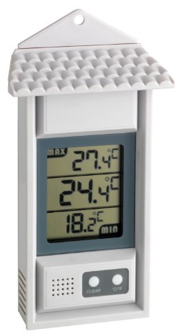 Min Max White Housed Digital Thermometer Perfect for Gardens, Greenhouses & Grow Rooms