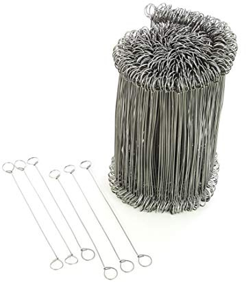 bambus-discount.com Bindedraht verzinkt für Sichtschutz Befestigung, Länge 18cm, Set im 500er Pack - Befestigungsdraht Metalldraht für Sichtschutzmatten
