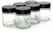 Clear Glass Ointment Jar with Airtight Black Urea Lid - Perfect for Balms, Creams, Lotions, and More (6, 30ml)