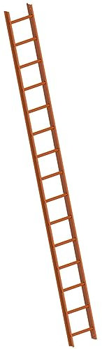 Layher Dachleiter gem. DIN 18160-5 TOPIC 1051 mit Schutzprofil 15 Sprossen Leiterlänge 4,20 m / Kupferbraun RAL 8004