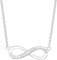 s.Oliver Kette mit Infinity Anhänger für Damen, Zirkonia und 925 Sterling Silber, Rhodiniert