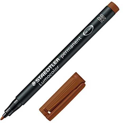 STAEDTLER LUMOCOLOR OHP PEN MEDIUM - BROWN - PERMANENT MARKER PEN DVD CD GLASS PLASTIC MARKER