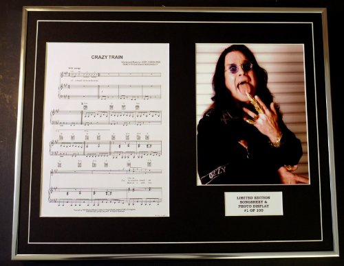 Ozzy Osbourne/Lied Blatt & Photo Display/Limited Edition/CRAZY TRAIN