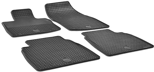 WALSER DirtGuard Gummi Fussmatten Auto für Honda Civic VIII 09/2005-Heute, Honda Civic IX 02/2012-Heute, 100% passgenaue Auto Fußmatten, robuste Universal Fußmatte Auto, Gummimatten Auto